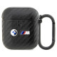 BMW BMA2WMPUCA2 AirPods 1/2 cover black/black Carbon Double Metal Logo