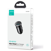 Joyroom JR-CCN05 30W USB-A USB-C mini car charger - black
