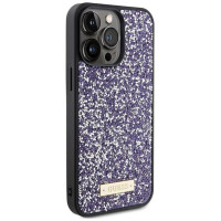 Guess Rhinestone Metal Logo case for iPhone 15 Pro Max - pink