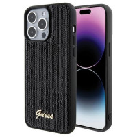 Guess Sequin Script Metal case for iPhone 15 Pro Max - black