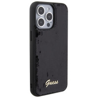 Guess Sequin Script Metal case for iPhone 15 Pro Max - black