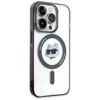 Karl Lagerfeld KLHMP15XHCHNOTK iPhone 15 Pro Max 6.7" transparent hardcase IML Choupette`s Head MagSafe