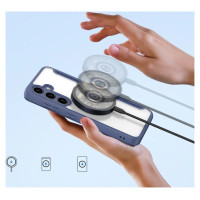 Dux Ducis Skin X Pro case for Samsung S24 with magnetic ring and flap - blue