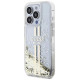 Guess Liquid Glitter Gold Stripes case for iPhone 15 Pro - transparent