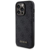 Guess 4G Metal Logo case set for iPhone 15 Pro + 5000mAh MagSafe power bank - black