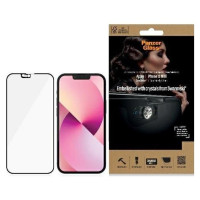 Panzerglass E2E Microfracture antibacterial glass with camera cover with Swarovsky crystal for iPhone 13 mini - with black frame