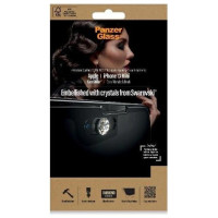 Panzerglass E2E Microfracture antibacterial glass with camera cover with Swarovsky crystal for iPhone 13 mini - with black frame