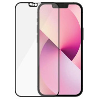 Panzerglass E2E Microfracture antibacterial glass with camera cover with Swarovsky crystal for iPhone 13 mini - with black frame