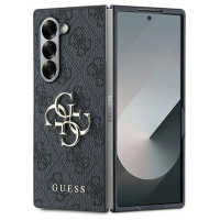 Guess Leather 4G Metal Logo Case for Samsung Galaxy Z Fold 6 - Black