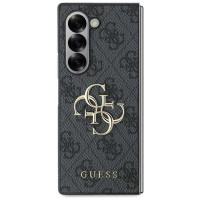 Guess Leather 4G Metal Logo Case for Samsung Galaxy Z Fold 6 - Black