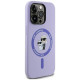 Karl Lagerfeld HC MagSafe Silicone Karl&Choupette Heads Ring Case for iPhone 14 Pro - Purple