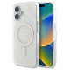 Guess IML 4G Background MagSafe iPhone 16 Case - White