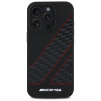 Mercedes AMG Checkered Flag Pattern MagSafe Case for iPhone 16 Pro - Black