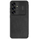 Nillkin Qin Pro Case for Samsung Galaxy S25+ with Flip and Camera Cover - Black