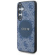 Guess 4G Round Patch Classic Logo MagSafe case for Samsung Galaxy S25 blue