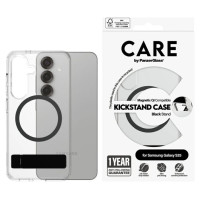 Panzerglass CARE by PanzerGlass Feature Black Kickstand & QI Case for Samsung Galaxy S25 - Transparent