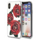Guess Flower Desire Red Rose iPhone X Case - Transparent