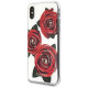 Guess Flower Desire Red Rose iPhone X Case - Transparent