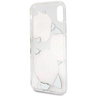 Guess Flower Desire Red Rose iPhone X Case - Transparent
