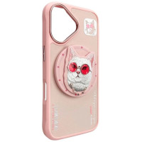 Nimmy Glasses Cool Cat MagSafe Case for iPhone 16 - Pink