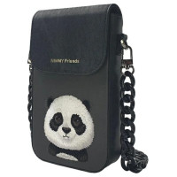 Nimmy Big Eyed Pet 2.0 Panda Phone Bag - Black