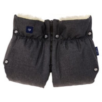 Zaffiro (Womar) Ratiņu cimdi-mufta WOOL Melange Graphite M-040 Womar