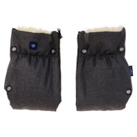 Zaffiro (Womar) Ratiņu cimdi-mufta WOOL Melange Graphite M-040 Womar
