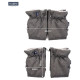 Zaffiro (Womar) Ratiņu cimdi-mufta WOOL Melange Graphite M-040 Womar