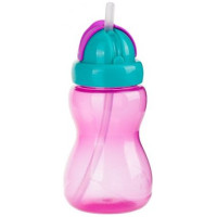 Canpol Babies Pudele-bidons ar salmiņu Canpol 56/109 pink