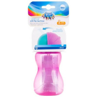 Canpol Babies Pudele-bidons ar salmiņu Canpol 56/109 pink