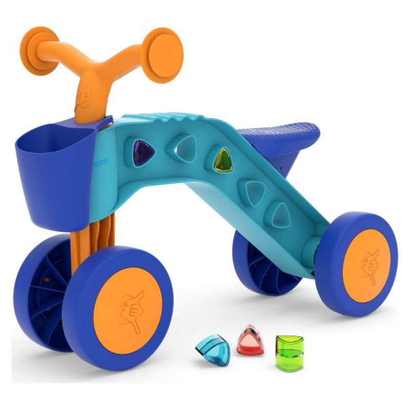 Chillafish Itsibitsi četrritenis pa&scaron;iem mazākajiem ar grozu, zils/oranžs, no 1 līdz 3 gadiem - CPIB02LBO