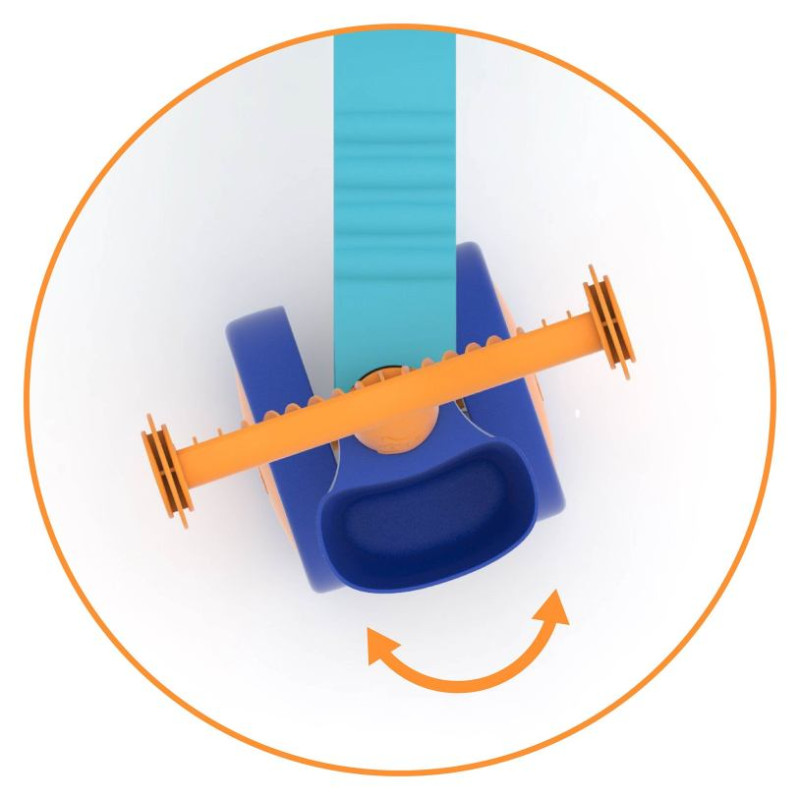 Chillafish Itsibitsi četrritenis pa&scaron;iem mazākajiem ar grozu, zils/oranžs, no 1 līdz 3 gadiem - CPIB02LBO