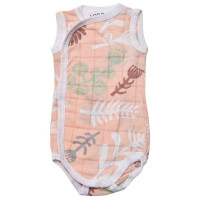 Lodger Romper Botanimal kokvilnas bodijs bez piedurknēm, Plush, 62 cm - RF 073_62