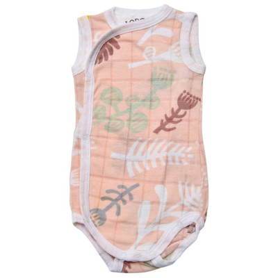 Lodger Romper Botanimal kokvilnas bodijs bez piedurknēm, Plush, 62 cm - RF 073_62