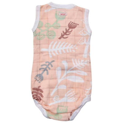 Lodger Romper Botanimal kokvilnas bodijs bez piedurknēm, Plush, 62 cm - RF 073_62