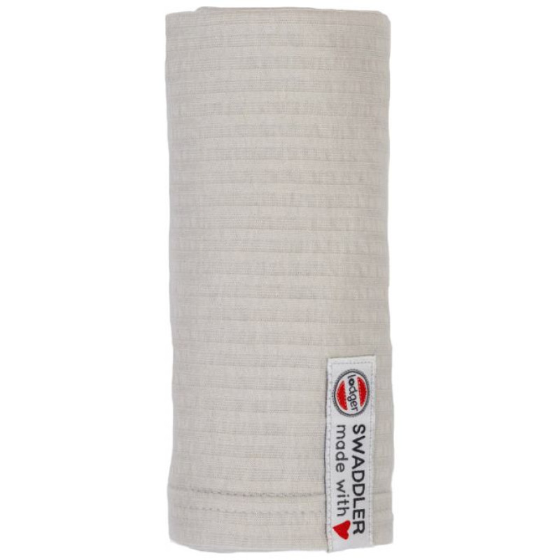 Lodger Swaddler Seersucker kokvilnas autiņ&scaron;, 70x70 cm, Steel - SWS 108