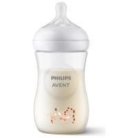 Philips Avent barošanas pudelīte Natural Response Giraffe 260 ml, vidējas plūsmas knupītis, 1m+ - SCY903/66