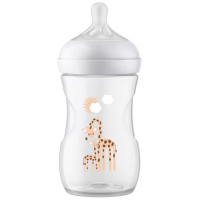 Philips Avent barošanas pudelīte Natural Response Giraffe 260 ml, vidējas plūsmas knupītis, 1m+ - SCY903/66