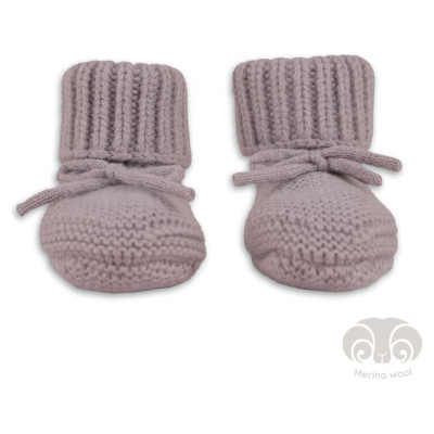 Lodger Slipper Merino vilnas čībiņas, Rose, 0-6m - SLM 107_0-6