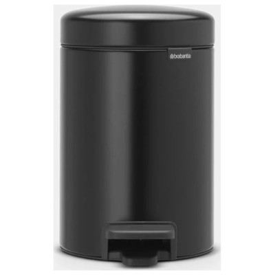 Brabantia atkritumu tvertne ar pedāli NewIcon, 3 l, Matt Black - 113321