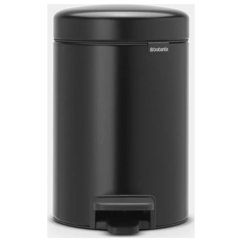Brabantia atkritumu tvertne ar pedāli NewIcon, 3 l, Matt Black - 113321