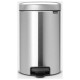 Brabantia atkritumu tvertne ar pedāli NewIcon, 12L, Matt Steel Fringerprint Proof - 112041