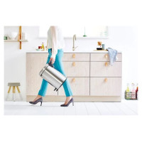 Brabantia atkritumu tvertne ar pedāli NewIcon, 12L, Matt Steel Fringerprint Proof - 112041