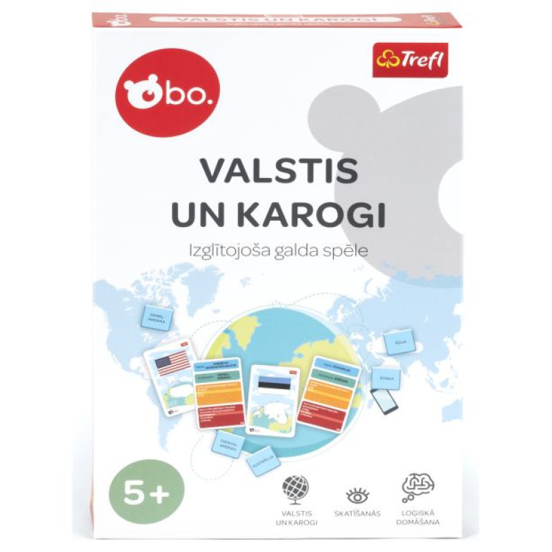 BO. Izglītojo&scaron;ā galda spēle "Valstis un karogi" (Latvie&scaron;u val.)