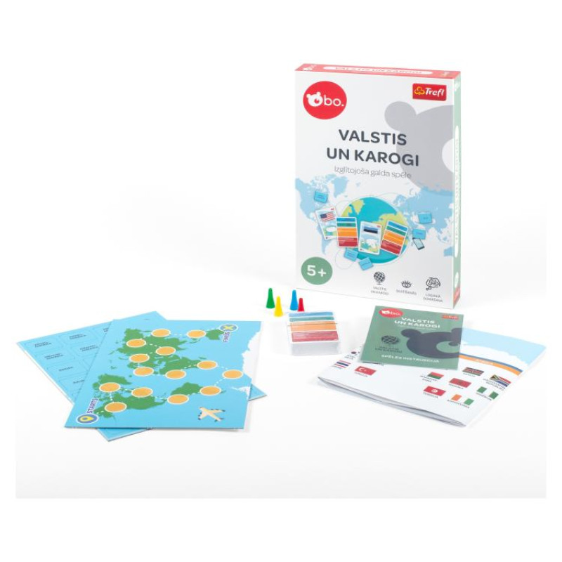 BO. Izglītojo&scaron;ā galda spēle "Valstis un karogi" (Latvie&scaron;u val.)