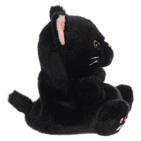 Palm Pals AURORA Palm Pals plīša rotaļlieta melns kaķis , 12 cm