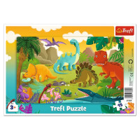 Trefl Puzle rāmītī Dinozauri, 15 gab.