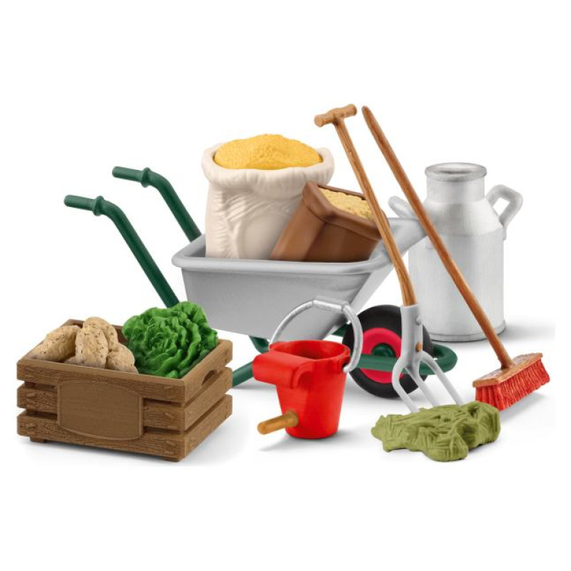 Schleich FARM WORLD Staļļa kop&scaron;anas piederumi