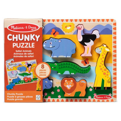 Melissa & Doug Safari puzle ar lieliem gabaliem