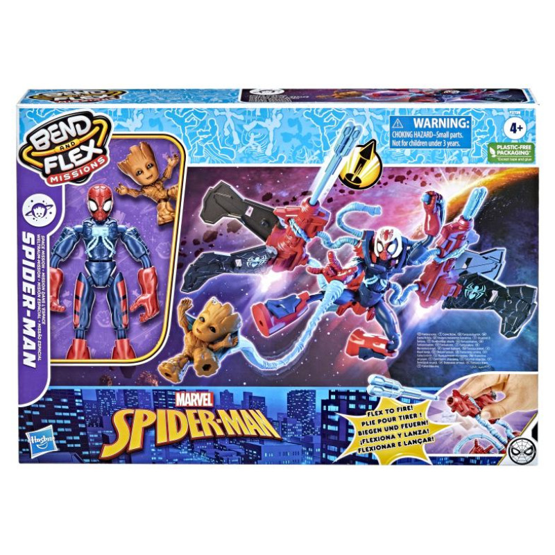 Spider-Man Rotaļu komplekts Bend and Flex kosmosa misija, 15 cm